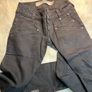 VINTAGE DEADSTOCK NWT “The Crush” Black Denim NIKITA Jeans W24 L34